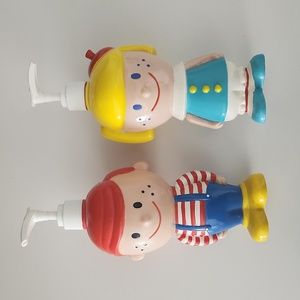 Vintage 2000s Y2K Boy and Girl Soap Dispensers